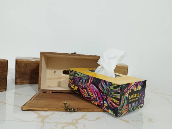 جعبه دستمال کاغذی چوبی