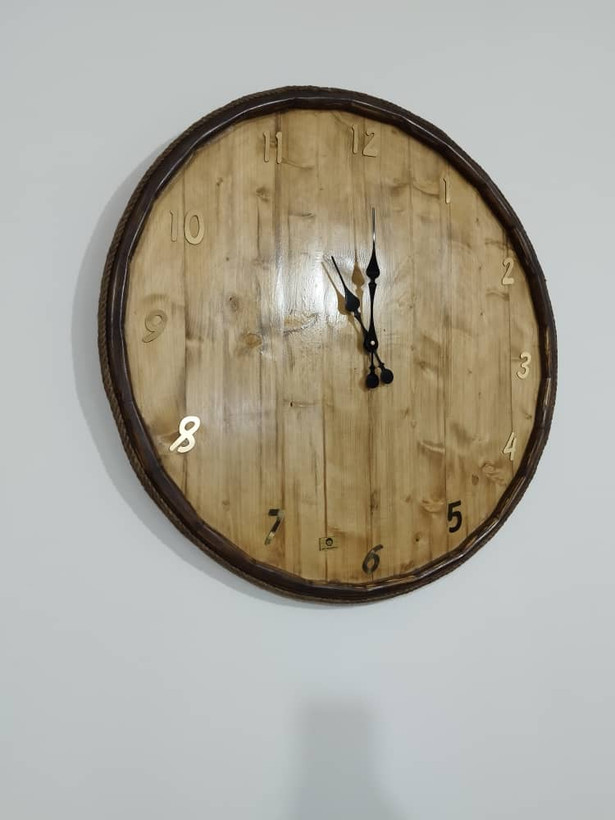 ساعت دیواری چوبی قطر ۵۰